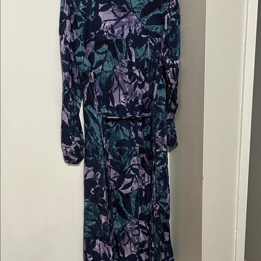 NIC+ZOE Navy Dress with Lavender & Teal Floral Print - Picture 3 of 5
